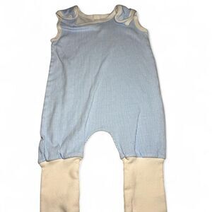 VTG Gerber Newborn Boys Blue White Striped One Piece Cotton Kidcore Nautical